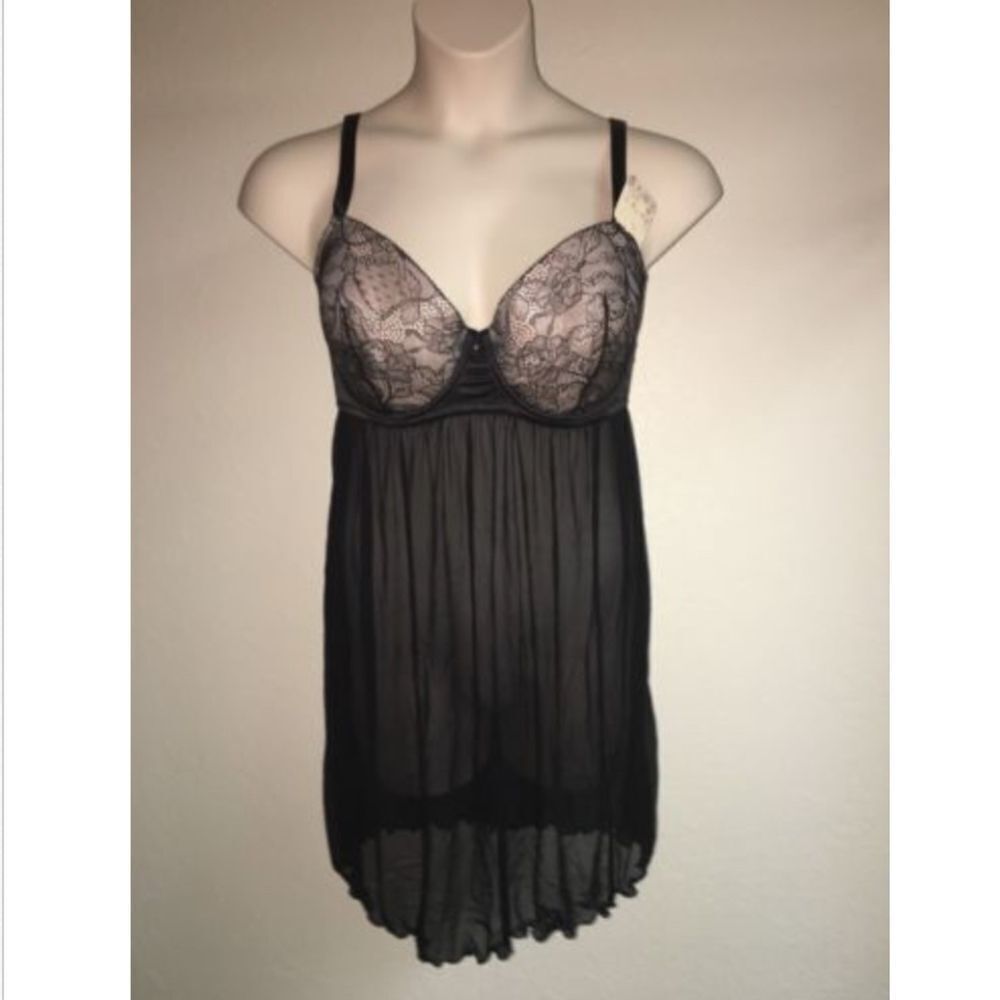 Parfait by Affinitas Babydoll Black NWT
